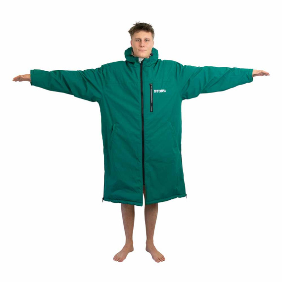 Poncho Ponczo Kurtka Story Change Robe Morska Zieleń