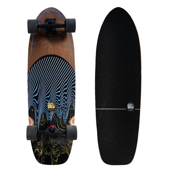 Surfskate Cutback Board - Dark Blue 34"