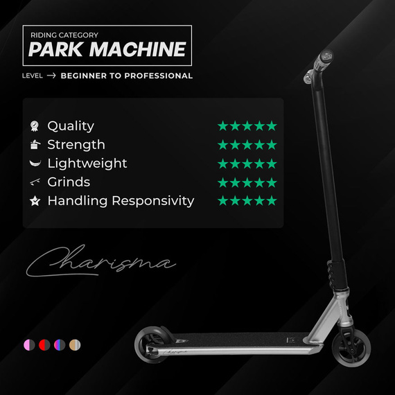 NKD RIZZ Stunt Scooter Black and Gold 88 cm