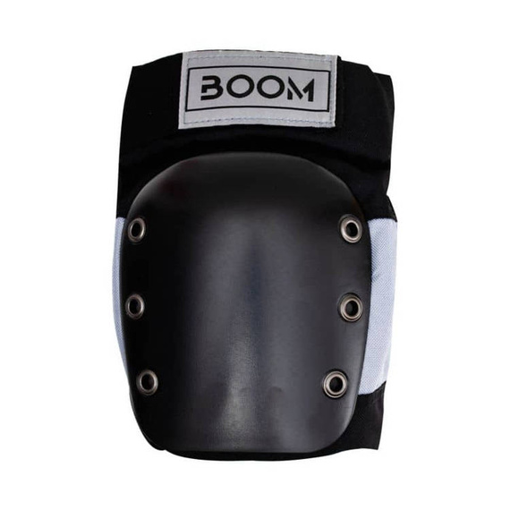 Chrániče kolen Boom Solid Black and Silver S