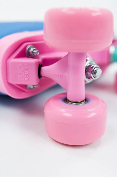 RIO ROLLER LUMINA QUAD SKATES Modro-růžové kolečkové brusle