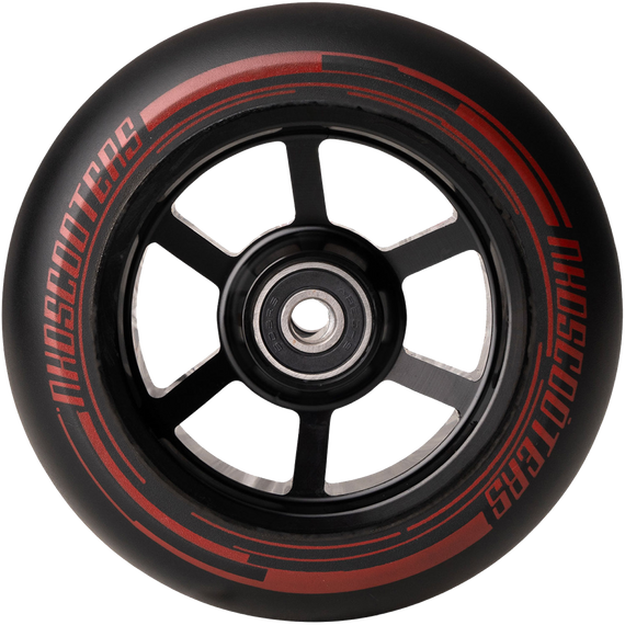 NKD Mono Street Stunt Scooter Wheels Black and Red 115 mm