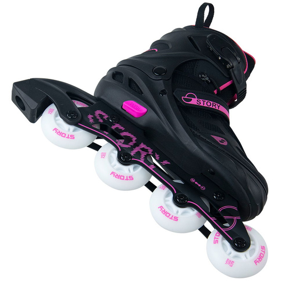 Story Fusion Nastavitelné inline brusle Pink LED