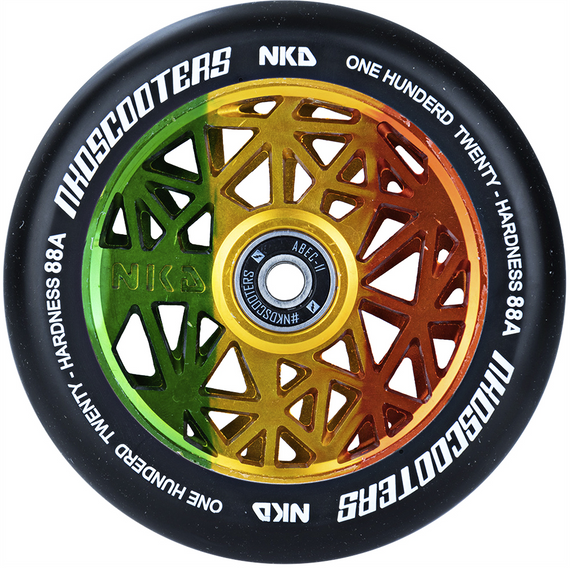 NKD Black Widow Black-Rasta 120 mm kolo koloběžky