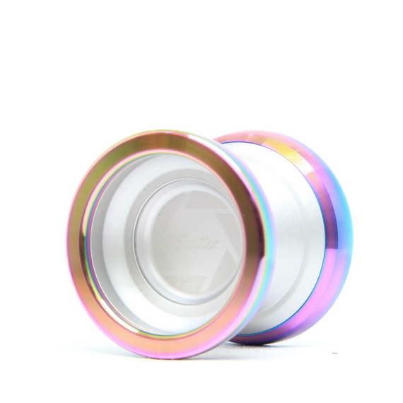 Yoyo pro pokročilé YoYoFactory Shutter Mini Silver a Rainbow