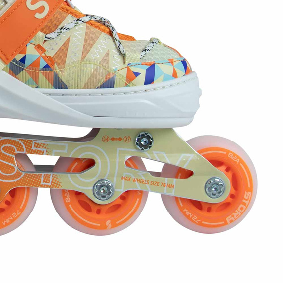 Story Spike Nastavitelné inline brusle LED Orange