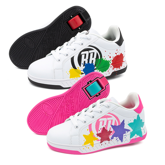 Breezy Rollers Splash White-Black-Multicolour Boty