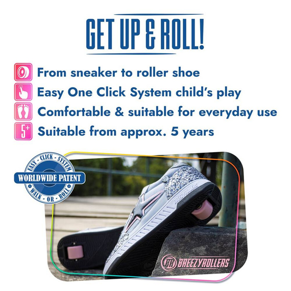 Breezy Rollers Star Silver Grey Boty