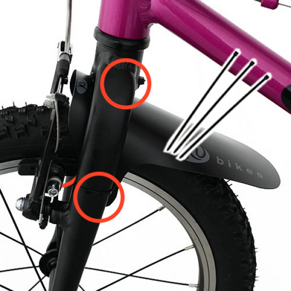 Błotniki do rowerów KUbikes z hamulcami V-Brake KUbikes Mudguards Czarny