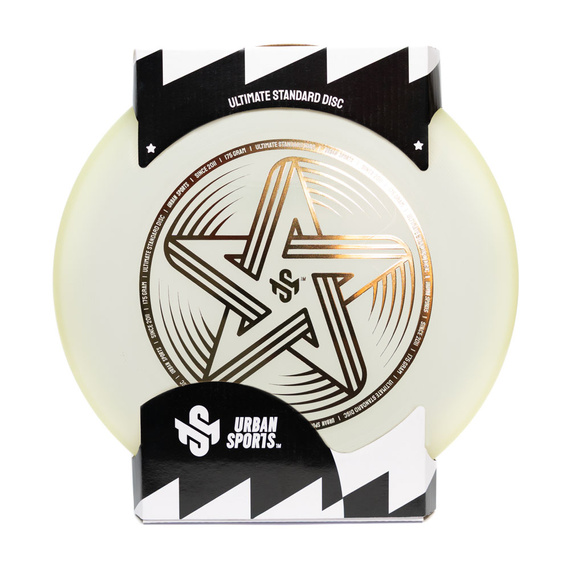 Frisbee Ultimate vrhací disk Urban Sports Gold Star Glow (svítící) 175g