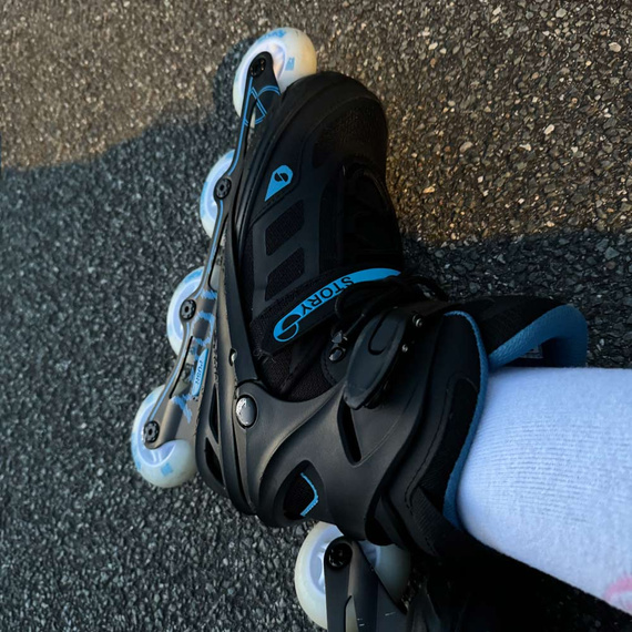 Story Fusion Nastavitelné inline brusle Blue LED