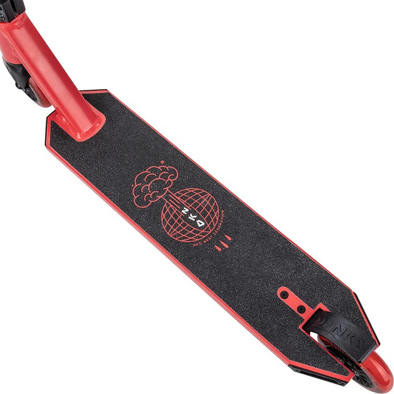 Hulajnoga Wyczynowa Aluminiowa Lekka dla młodych riderów NKD Next Generation Czerwono-Czarny wys. 79,4 cm