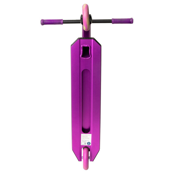 Hulajnoga Wyczynowa Aluminiowa Lekka dla młodych riderów NKD Next Generation Czarno-Fioletowy wys. 79,4 cm