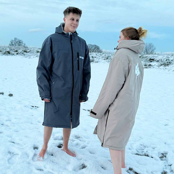 Poncho Ponczo Kurtka Story Change Robe Szary