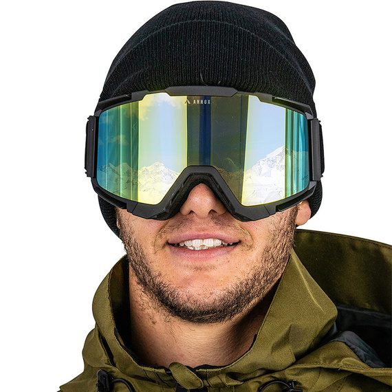 Snowboardové a lyžařské brýle Annox Team RevoGold pro dospělé