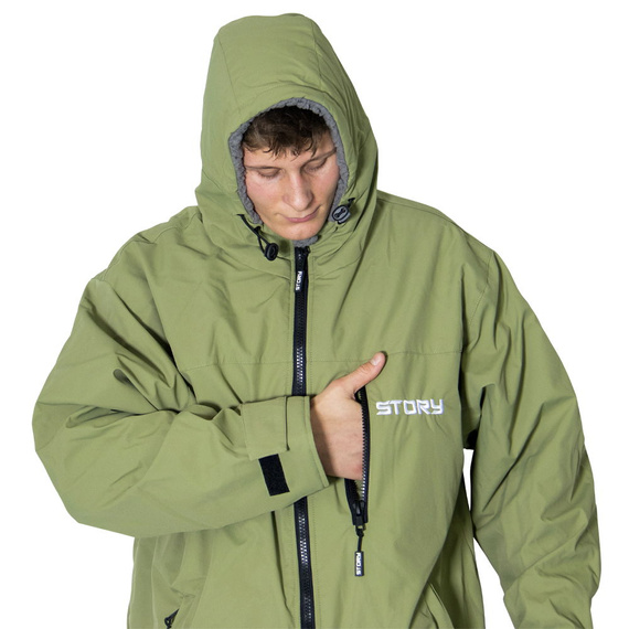 Poncho Ponczo Kurtka Story Change Robe  Army Green Wojskowa Zieleń