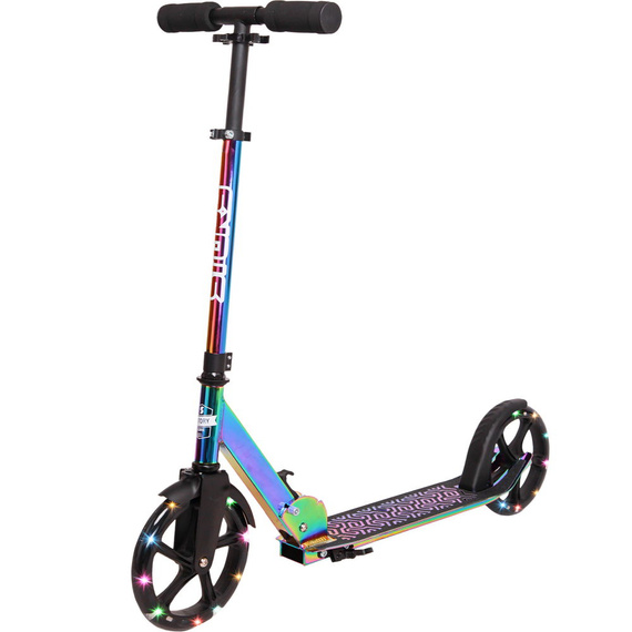 Přepravní koloběžka s velkými koly Story Urban GO! Lesklý neochromovaný LED