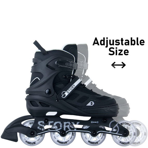 Story Fusion Nastavitelné inline brusle Black/White