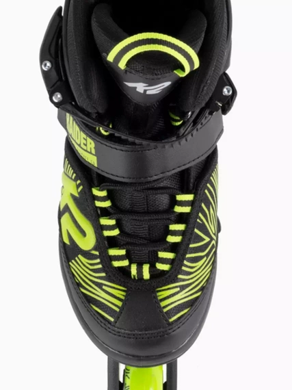 Dětské nastavitelné kolečkové brusle K2 Raider Black and Lime