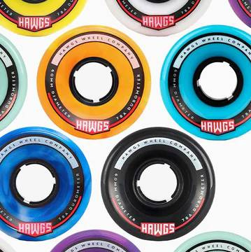 Hawgs Chubby 60mm 78A White Longboard Wheels