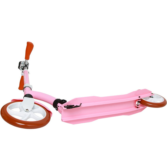 Městská koloběžka s předním odpružením Story Retro Ride Pink and White