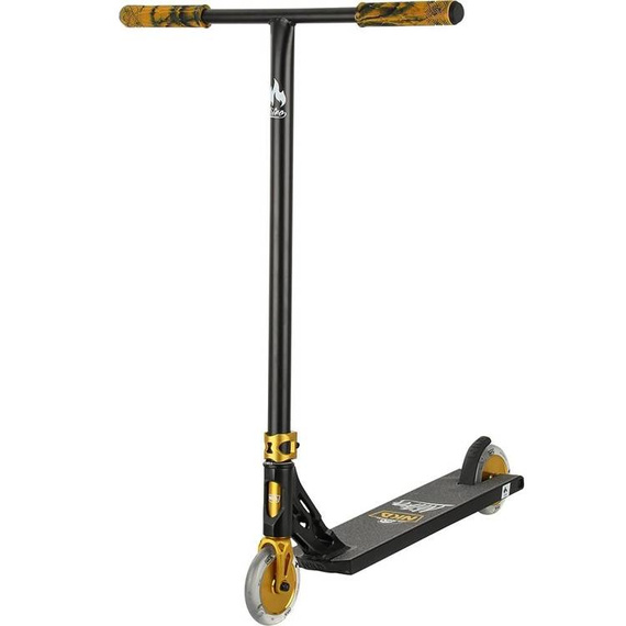 Hulajnoga Wyczynowa Aluminium Lekka Duża Wysoka 91 cm jakość Szeroki Podest i kierownica NKD Nitro Street Czarno Złota