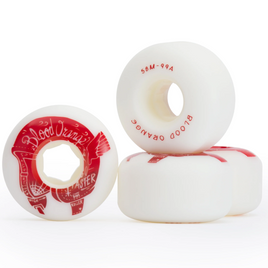 Blood Orange Street Raw Rounded Wheels White 58mm 99A