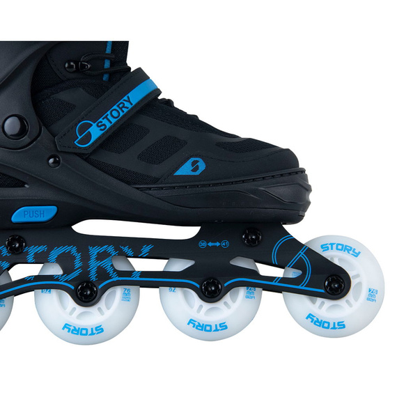 Story Fusion Nastavitelné inline brusle Blue LED