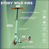 Hulajnoga Miejska Transportowa dla dzieci i młodzieży Story Wild Kids Zielony wys. 73–85 cm