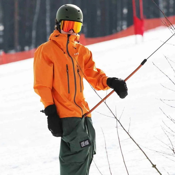 NKX Nomad Snow Helmet Olivová lyžařská a snowboardová helma