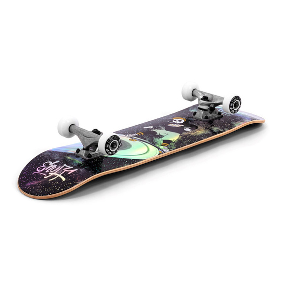 Skateboard Enuff Skully Hologram Mini Complete Black 7.25"