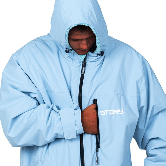Poncho Ponczo Kurtka Story Change Robe Baby Blue Jasnoniebieski