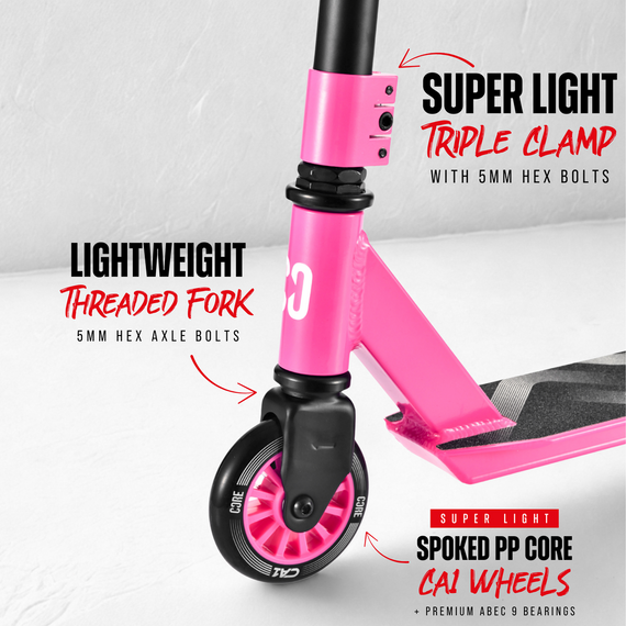 CORE CD1 Kompletní kaskadérská koloběžka modrá/černá wys. 81 cm