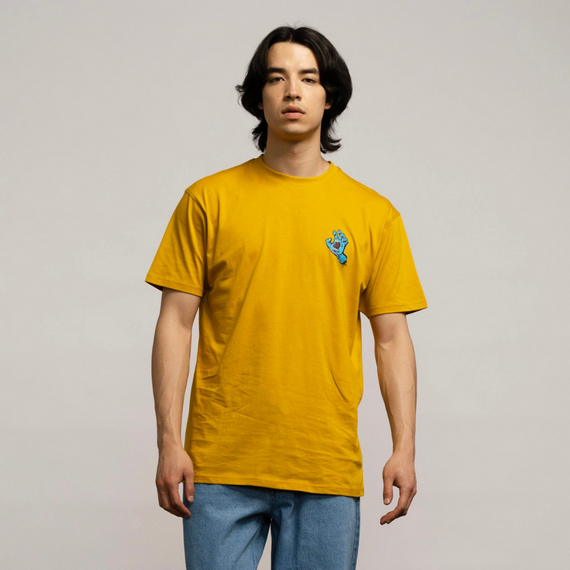 SANTA CRUZ Křičící ruka na hrudi Tričko Old Gold