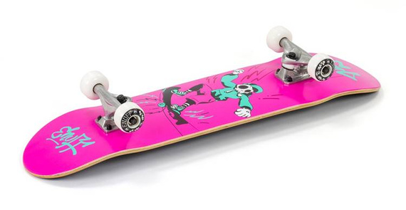 ENUFF SKULLY Complete Skateboard Pink 7.75"