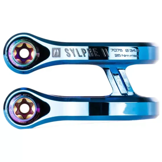 Ethic Sylphe V2 Double Clamp Blue Chrome 34,9 mm