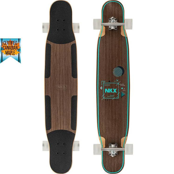 Longboard pro tanečníky NKX Geometric Walnut Green 117 cm
