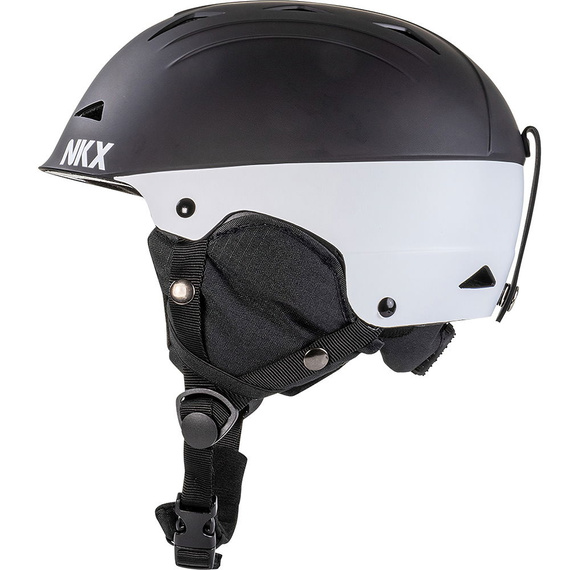 NKX Predator Snow Helmet Černobílá lyžařská a snowboardová helma 