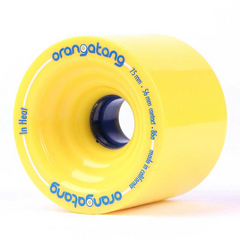Orangatang In Heat Longboard Wheels Yellow 75mm 86A