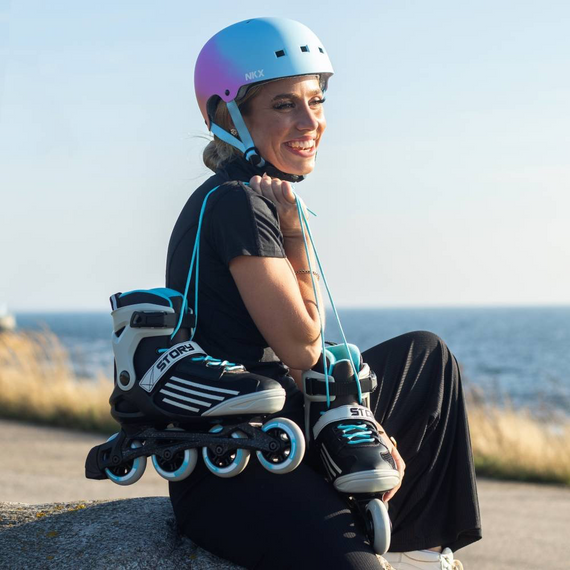 Kask Na Deskorolkę Hulajnogę NKX Brain Saver Rainbow Fade