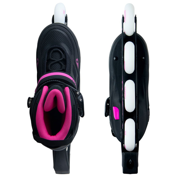 Story Fusion Nastavitelné inline brusle Pink LED