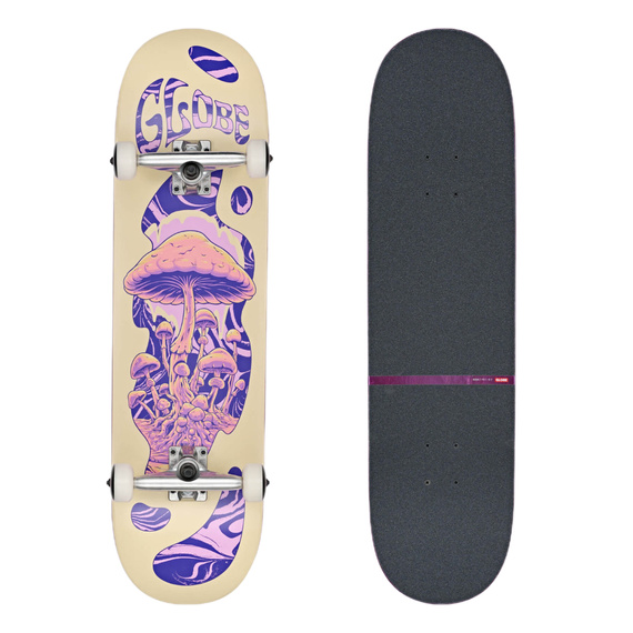 Globe G1 Mind Expansion skateboard - Off-White/Purple 8.5"