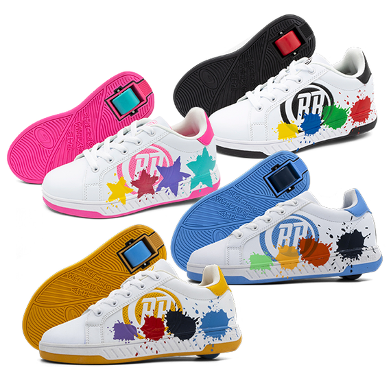 Breezy Rollers Splash White and Light Blue Boty 