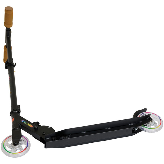 Hulajnoga Miejska Transportowa dla dzieci i młodzieży Story Wild Kids Czarny LED wys. 73–85 cm