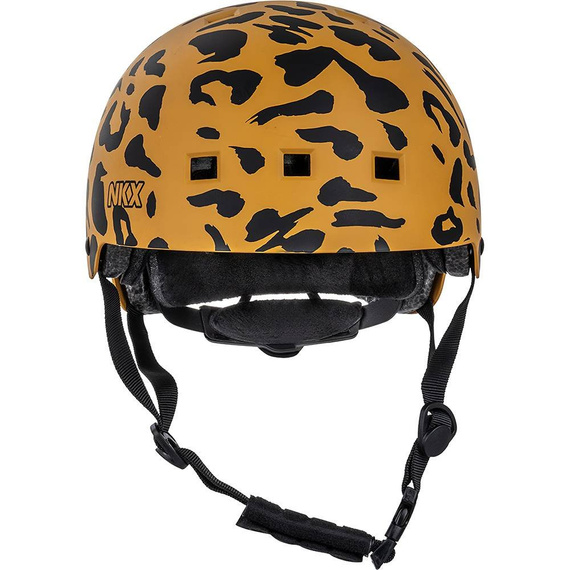 Skateboardová helma NKX Brain Saver Leopard Black and Brown