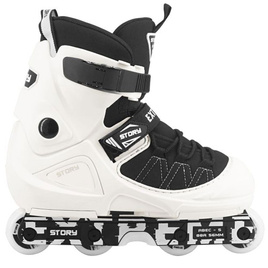 Rolki Agresywne Story Inline Aggressive Skates Biało-Czarny