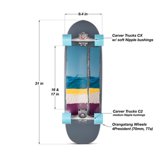 Surfskate prkno Loaded X Carver Bolsa CX 31"