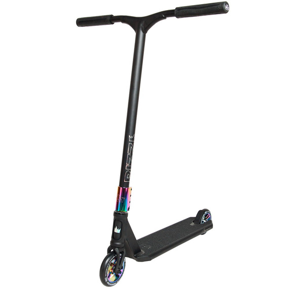 NKD RIZZ Stunt Scooter Black and Rainbow 81 cm