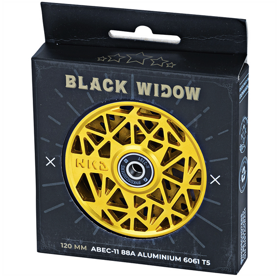 NKD Black Widow Black and Gold 120 mm kolo koloběžky