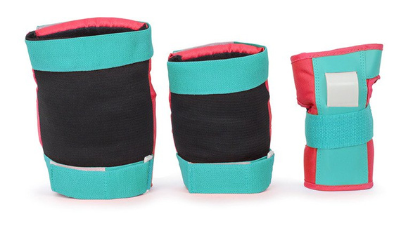 Ochraniacze RIO ROLLER Triple Pad Set Czerwono-Miętowy